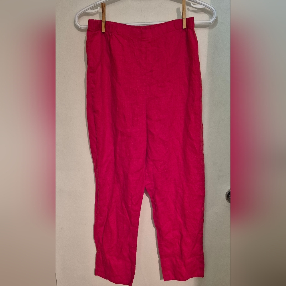 Flax  Red Linen Pants Sz.S